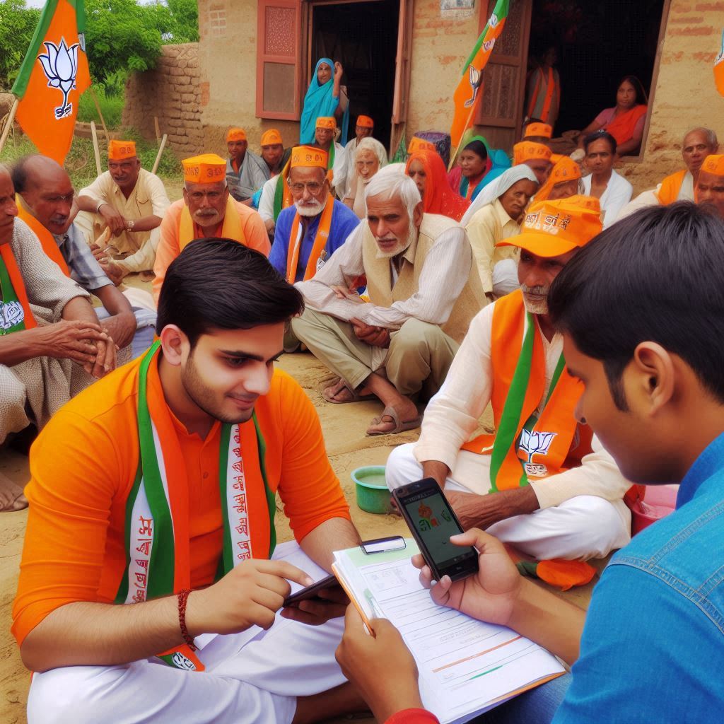 BJP Namo app in election campaign management and booth management in India