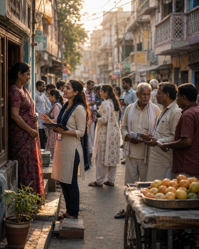 election door-to-door campaign management services company in india